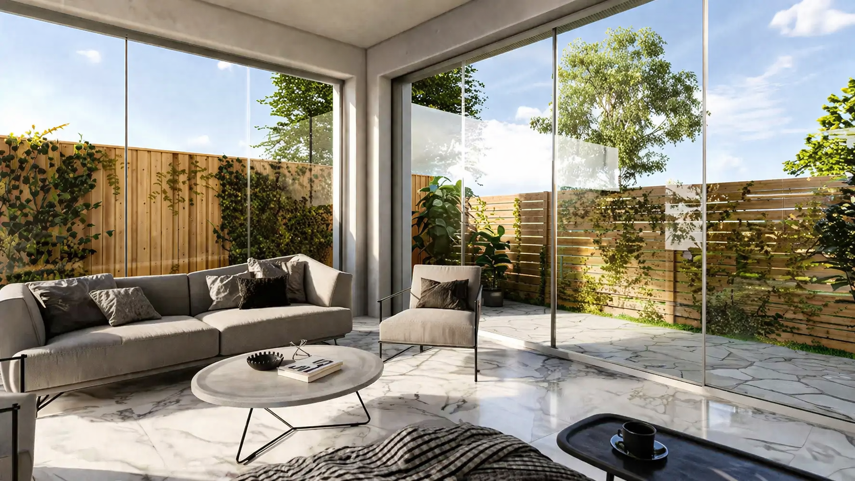 Modern house with glazing